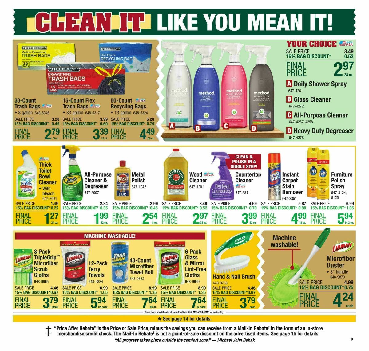 Menards Big Buys, Big Savings Sale Weekly Ad from January 11