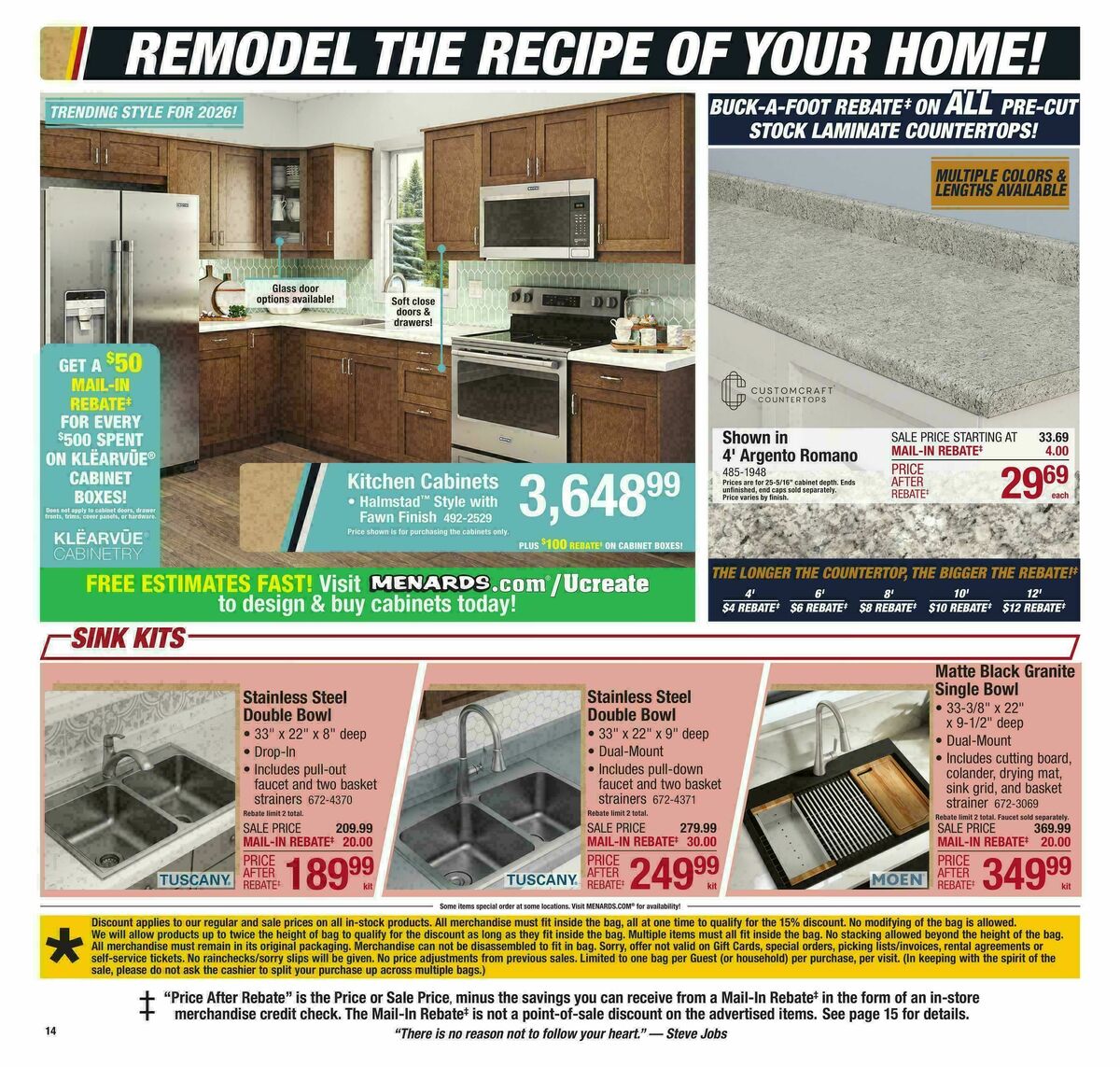 Menards Big Buys, Big Savings Sale Weekly Ad from January 11