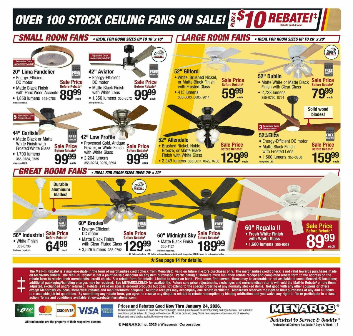 Menards Big Buys, Big Savings Sale Weekly Ad from January 11