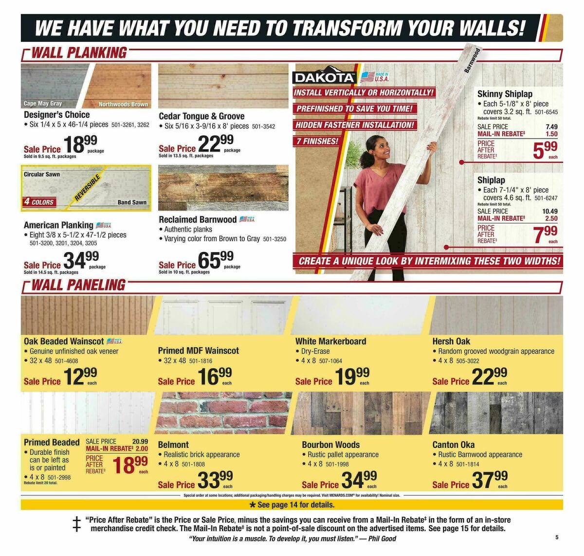 Menards Big Buys, Big Savings Sale Weekly Ad from January 11