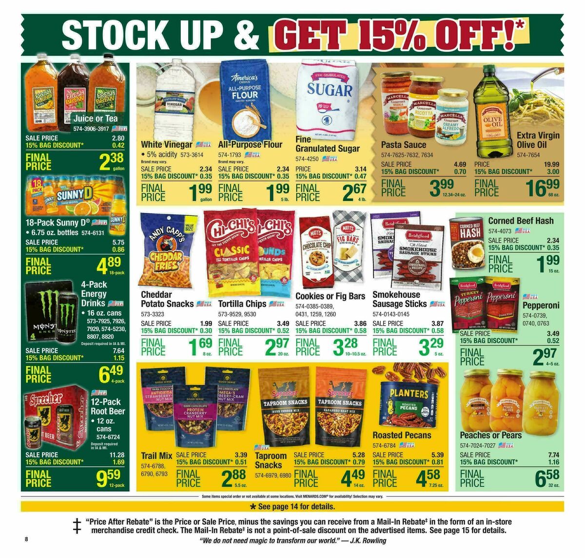 Menards Big Buys, Big Savings Sale Weekly Ad from January 11