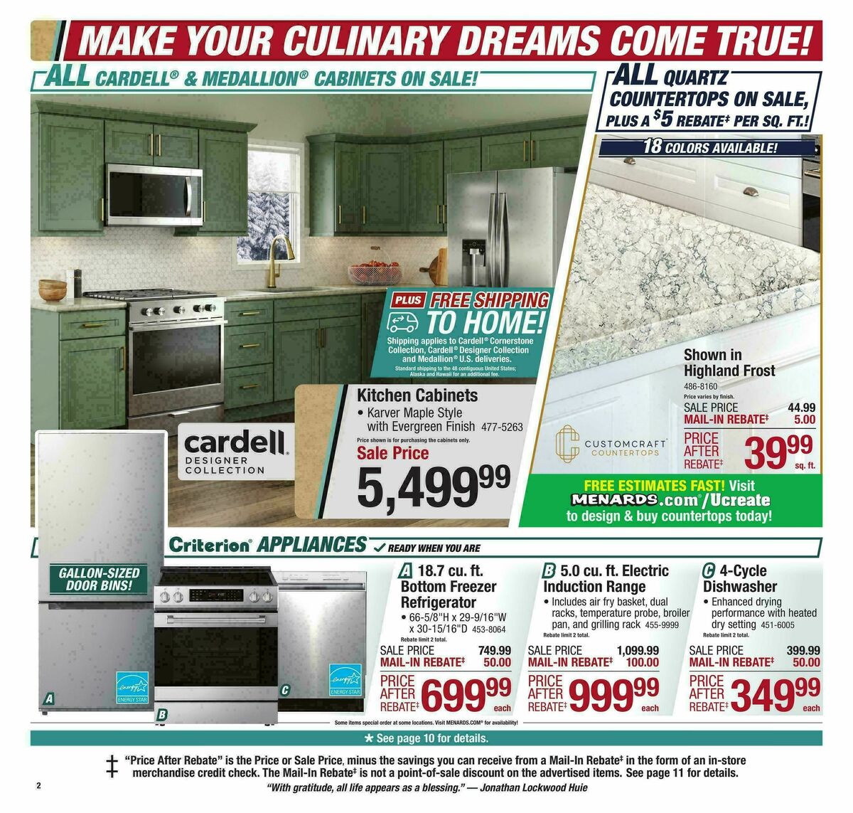 Menards Big Buys, Big Savings Sale Weekly Ad from January 14