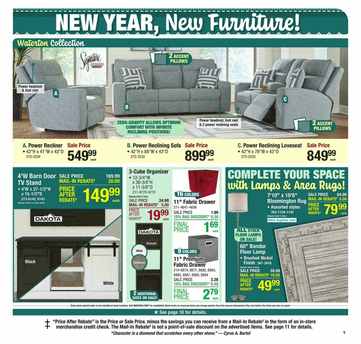 Menards Big Buys, Big Savings Sale Weekly Ad from January 14