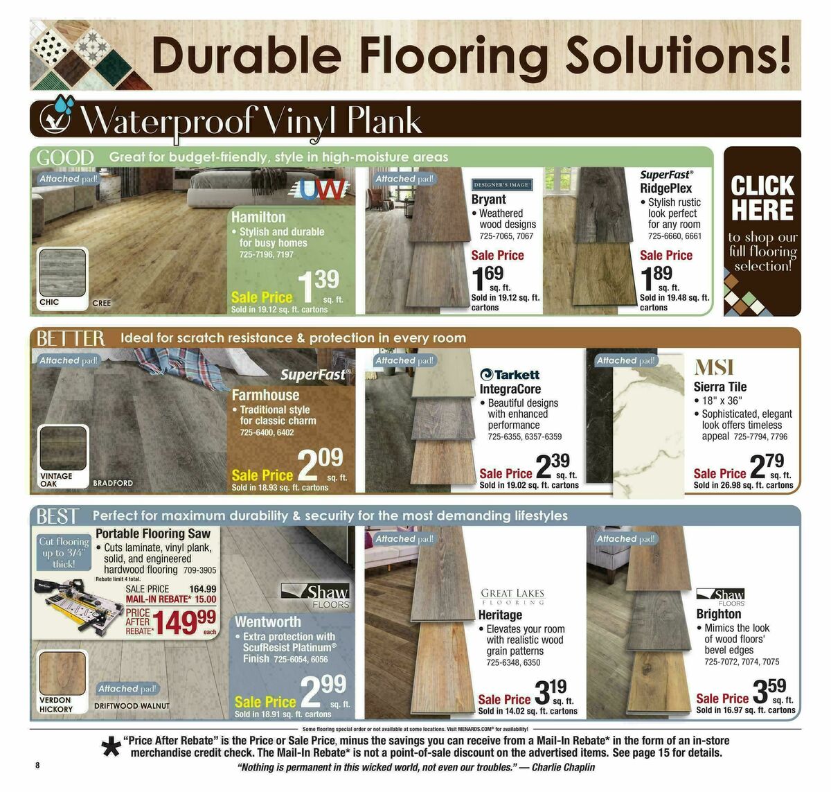 Menards Project Days Sale Weekly Ad from January 25