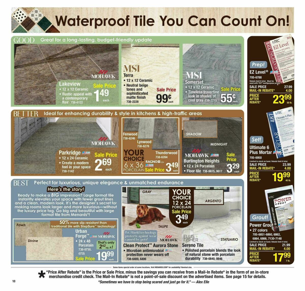 Menards Project Days Sale Weekly Ad from January 25