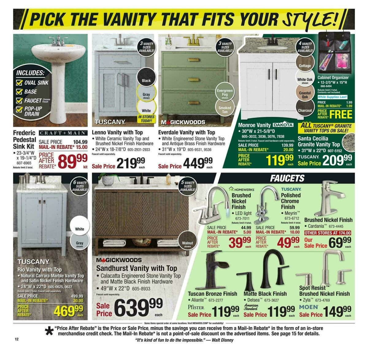 Menards Project Days Sale Weekly Ad from January 25