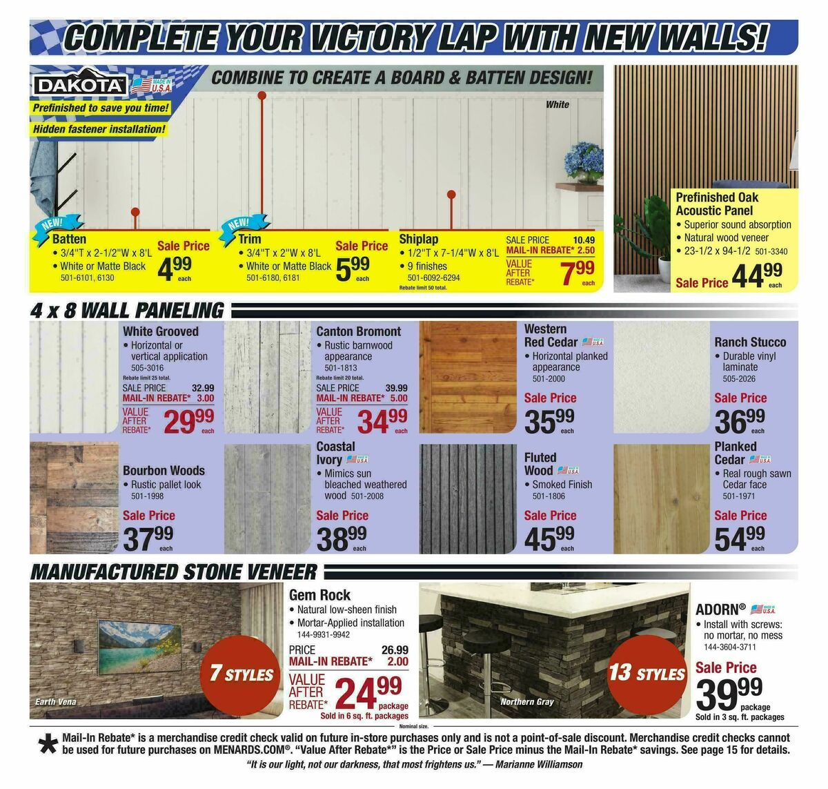 Menards Weekly Ad from February 4