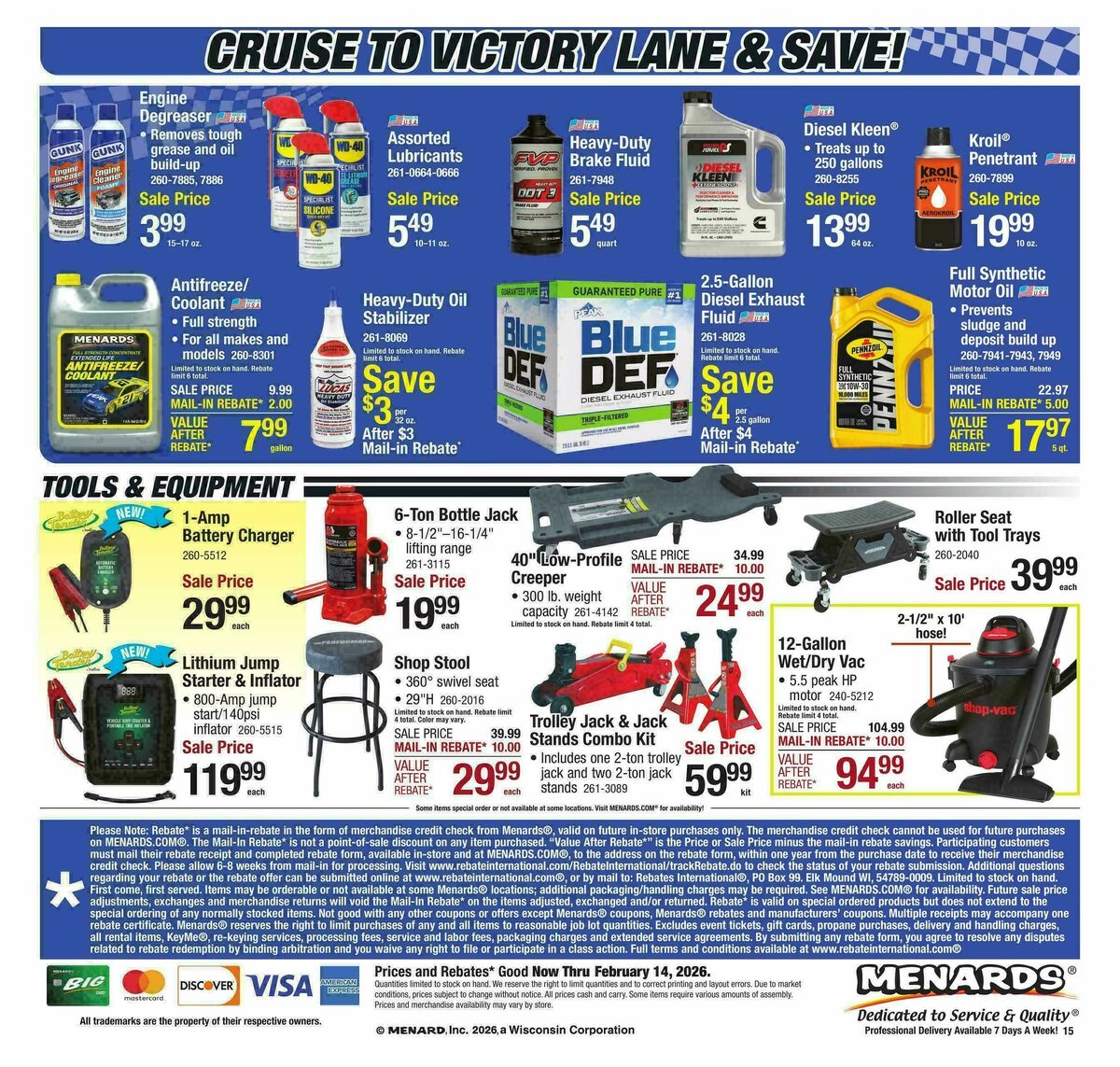 Menards Weekly Ad from February 4