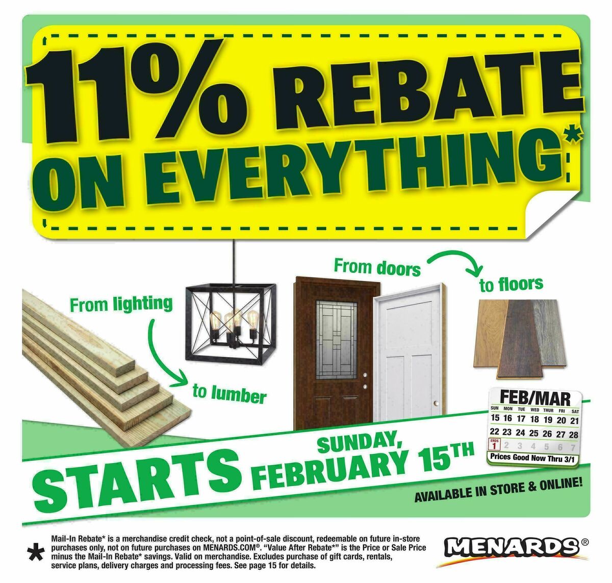 Menards Weekly Ad from February 15