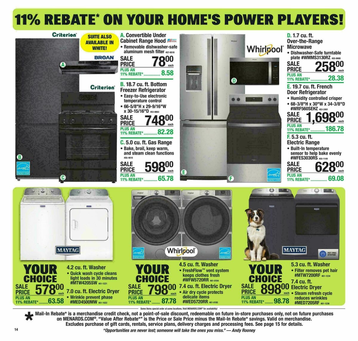 Menards Weekly Ad from February 15