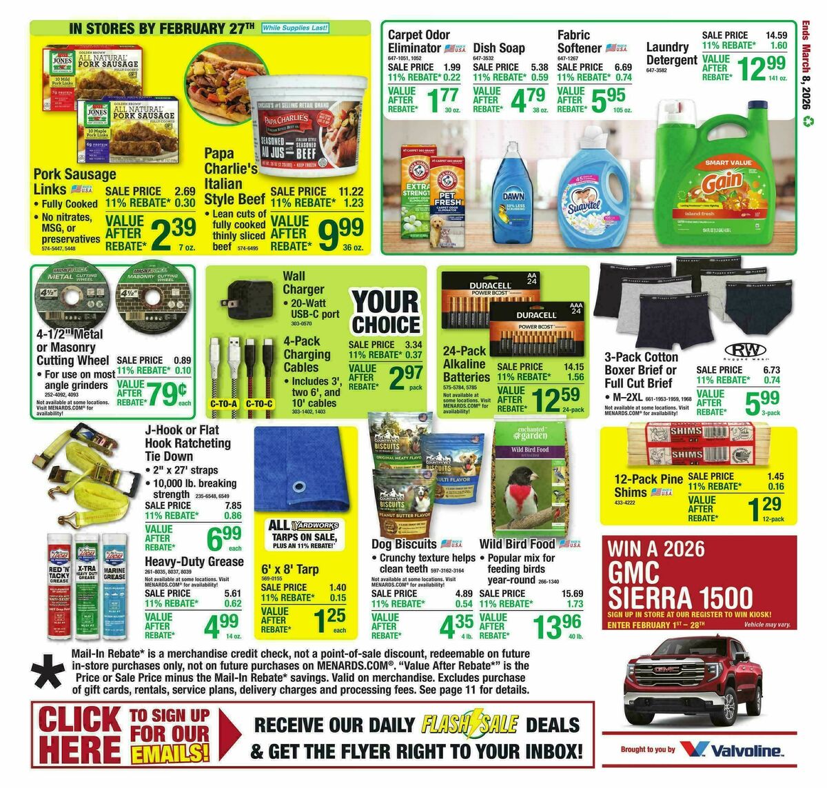 Menards Weekly Ad from February 25