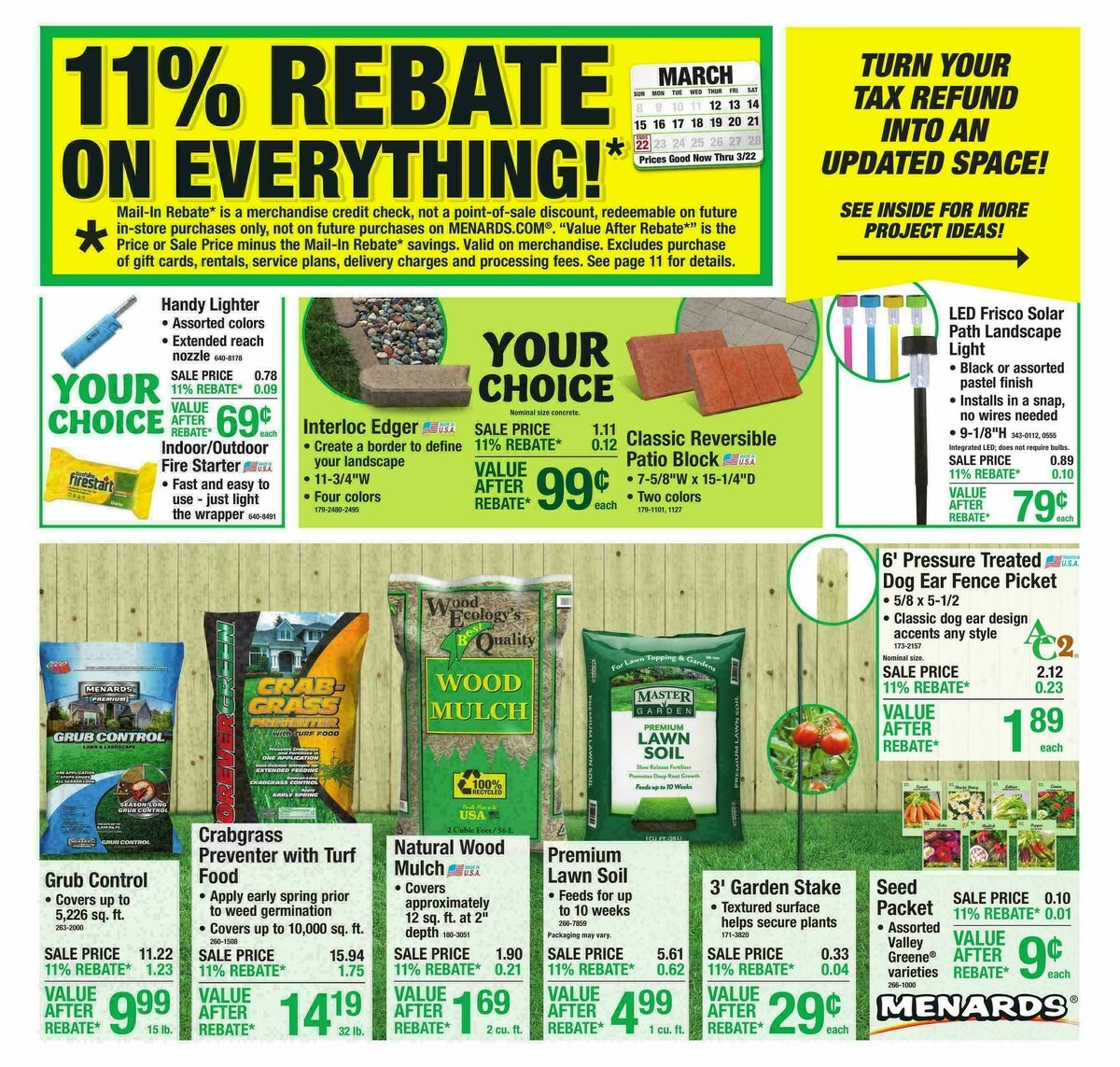 Menards Weekly Ad from March 11