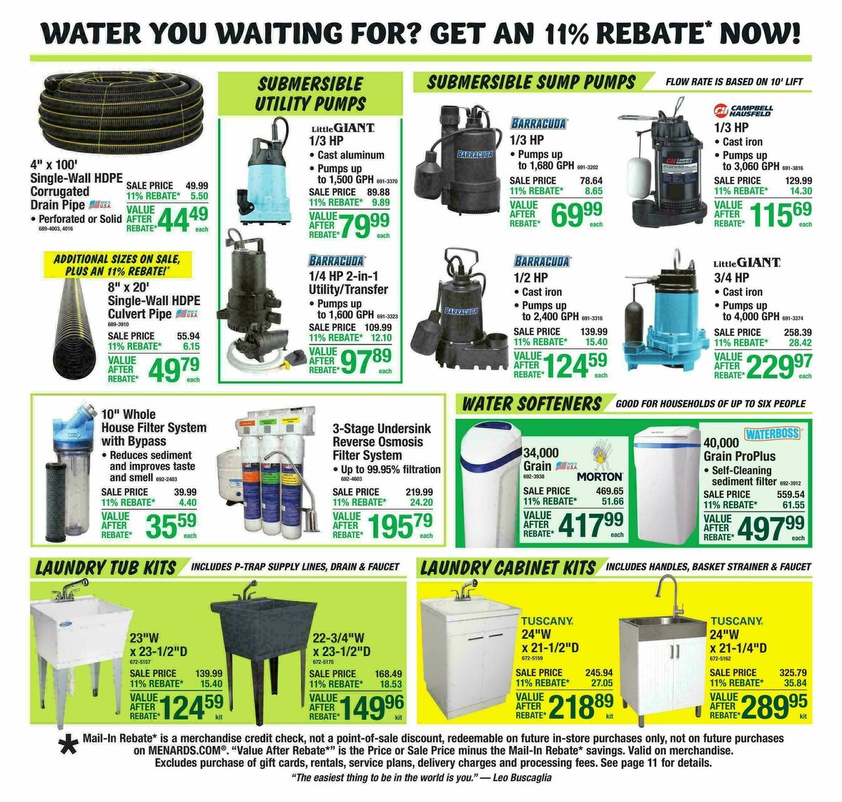 Menards Weekly Ad from March 11