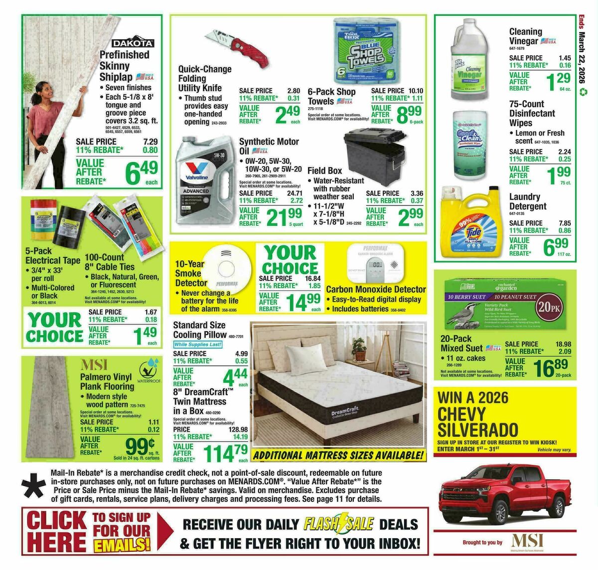 Menards Weekly Ad from March 11