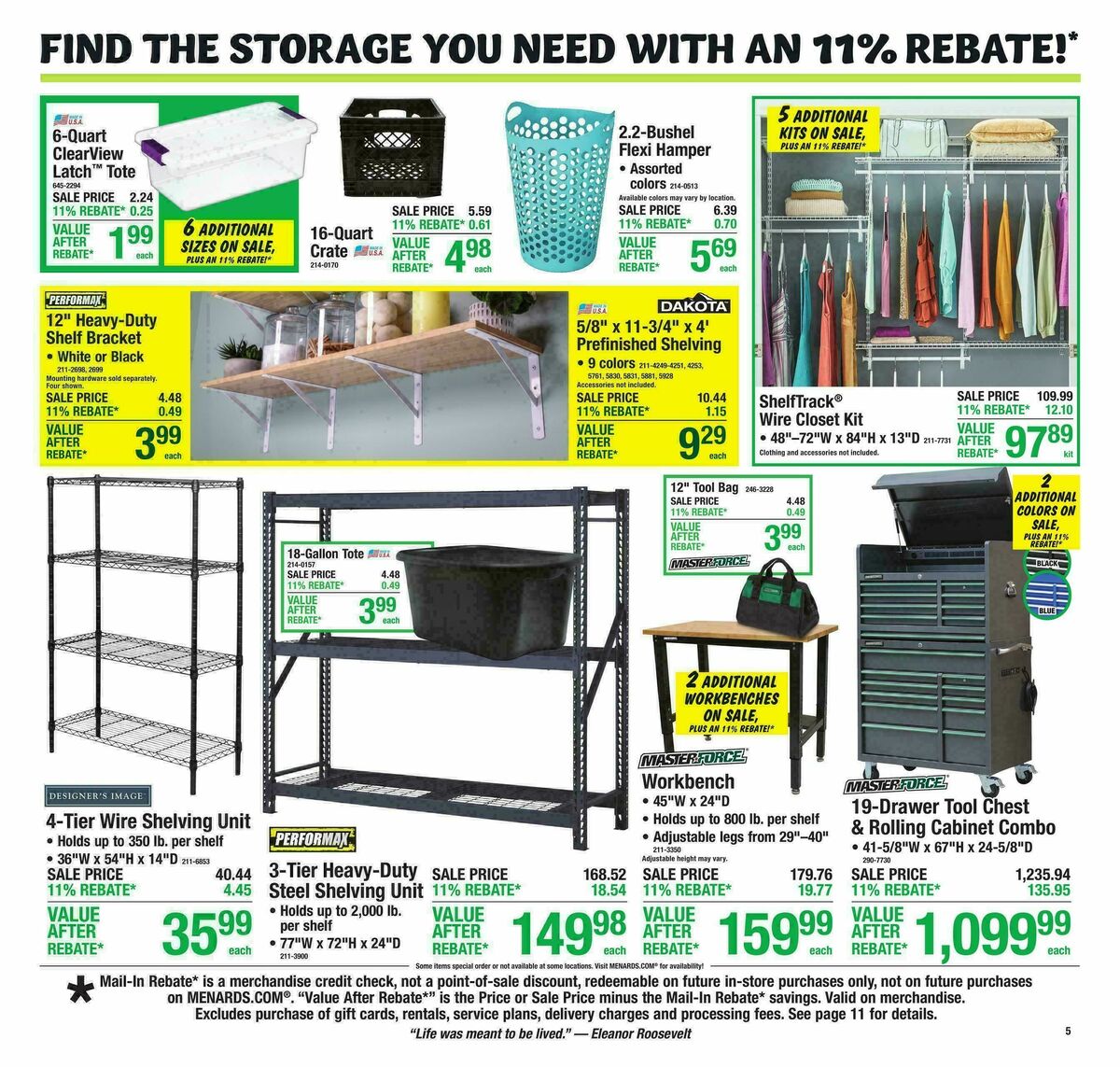 Menards Weekly Ad from March 11
