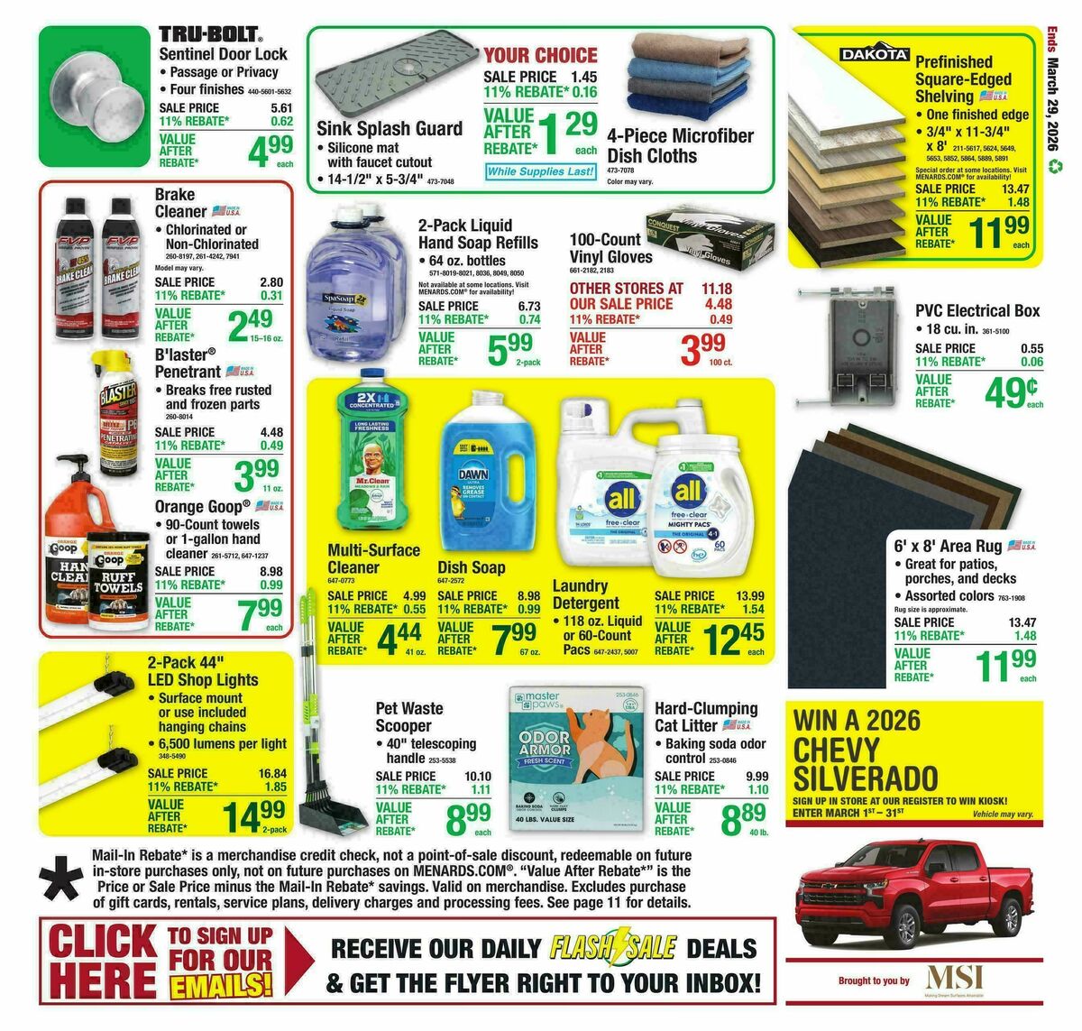 Menards Weekly Ad from March 18