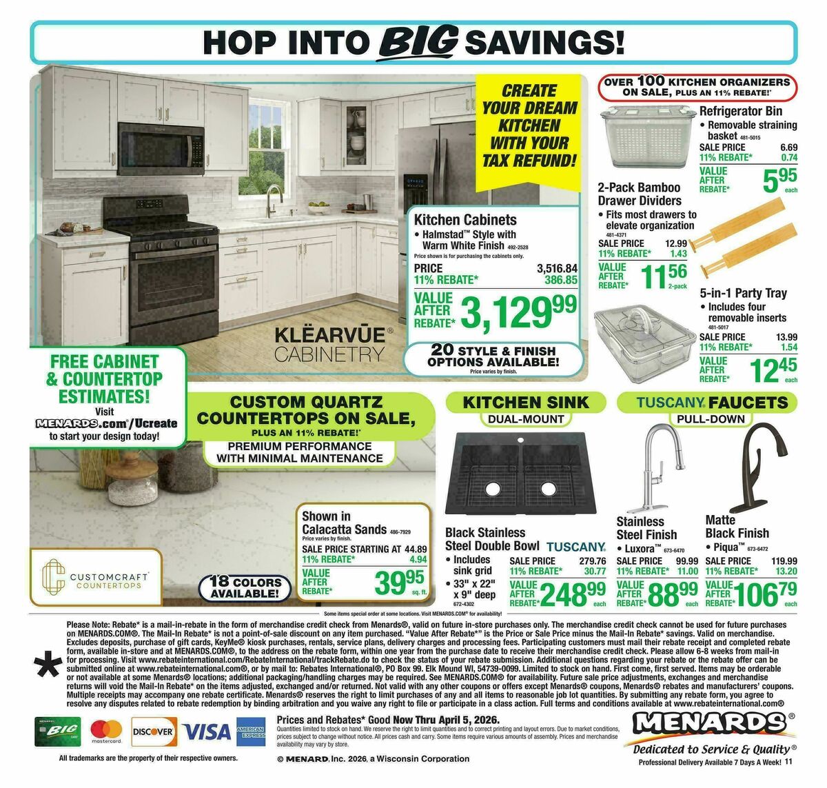 Menards Weekly Ad from March 25