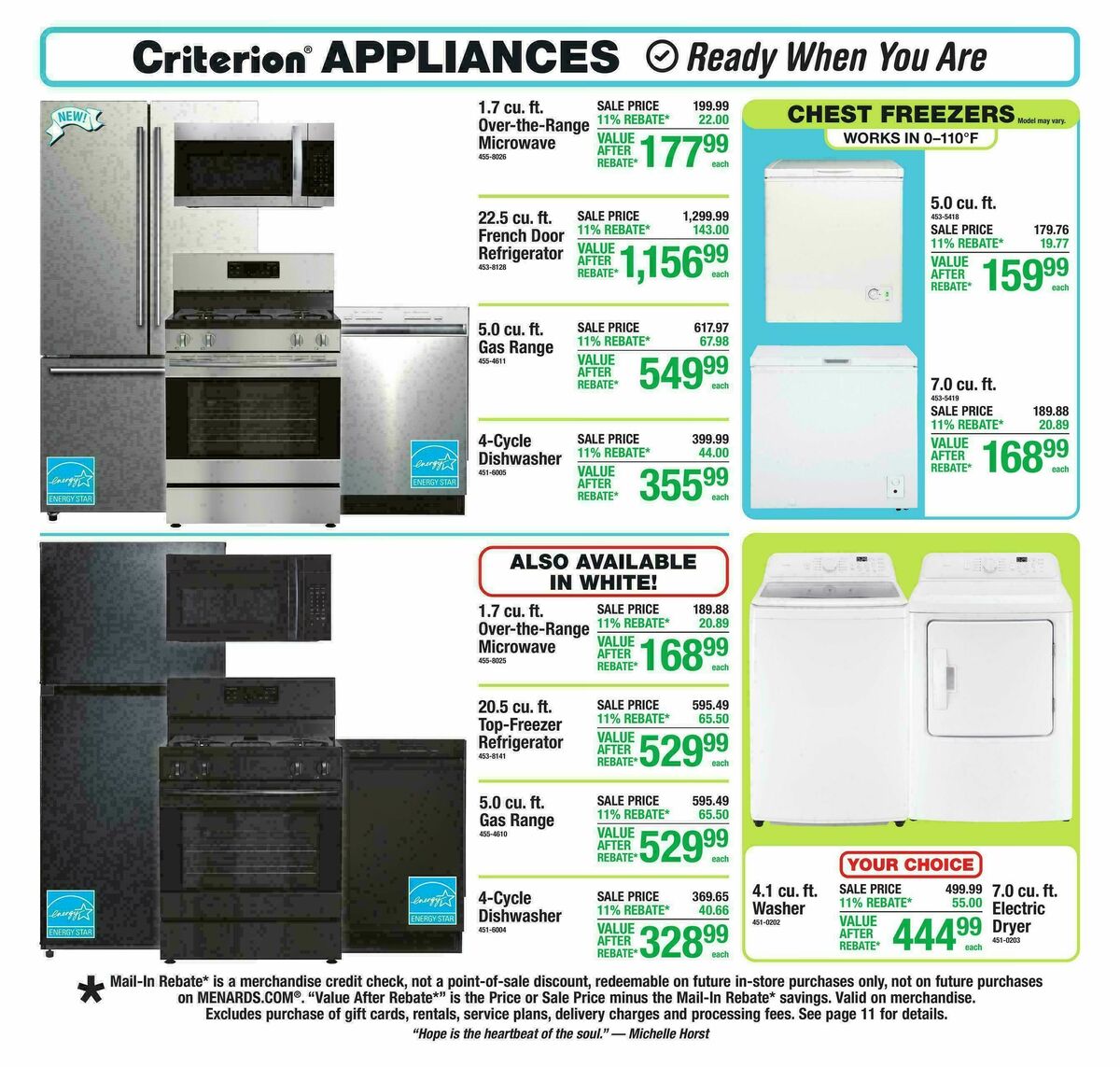 Menards Weekly Ad from March 25