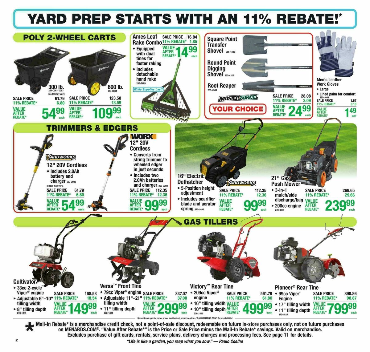 Menards Weekly Ad from March 25
