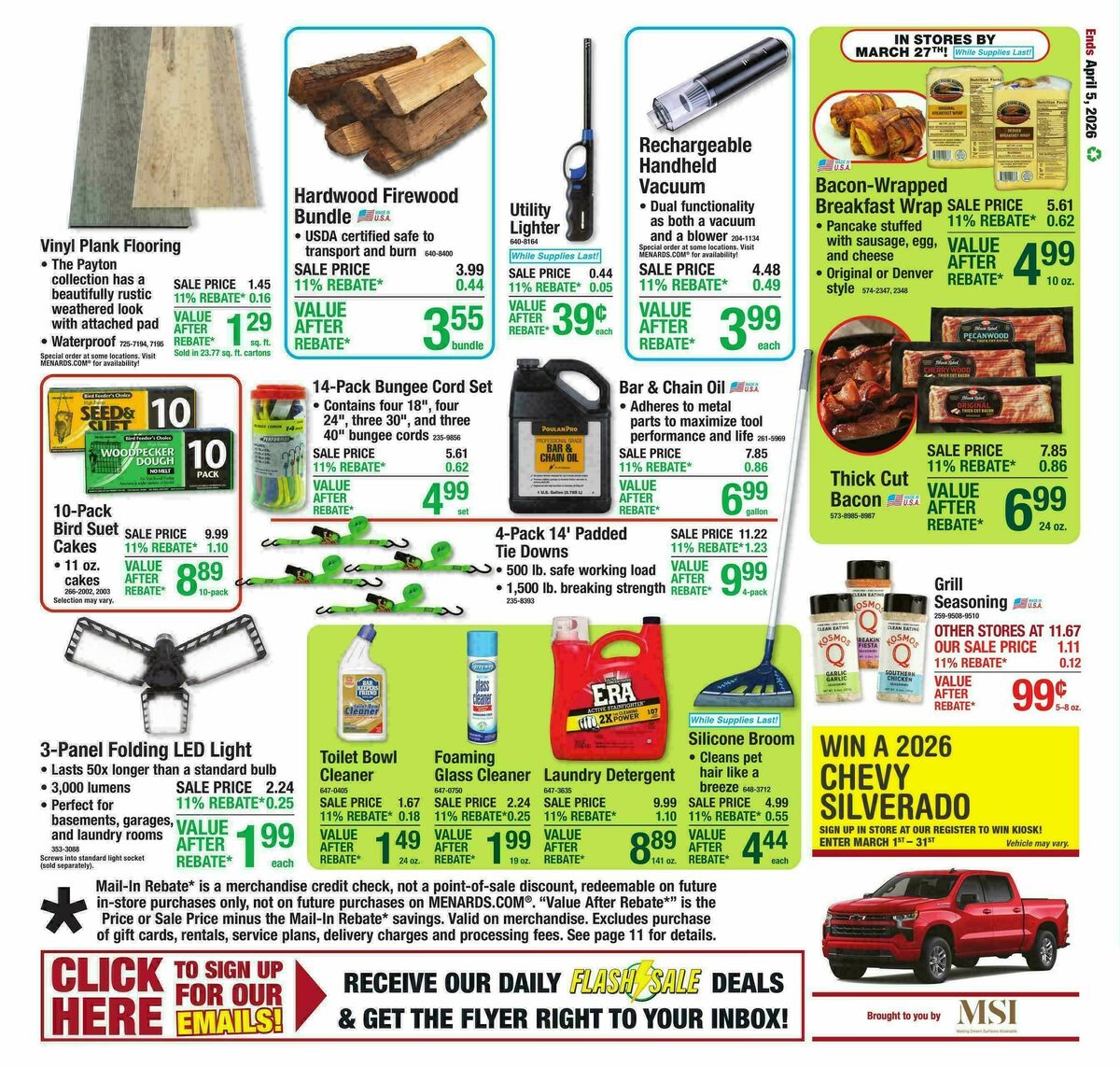 Menards Weekly Ad from March 25