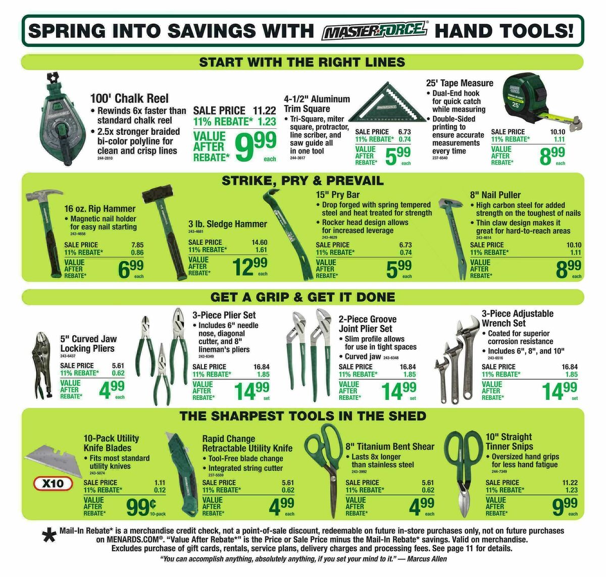 Menards Weekly Ad from March 25