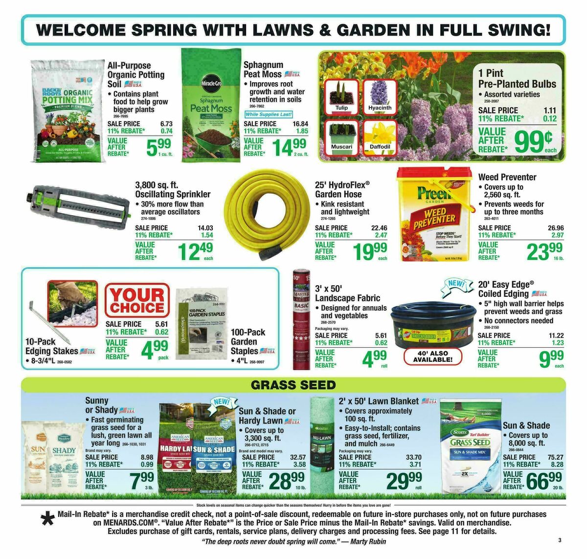 Menards Weekly Ad from March 25