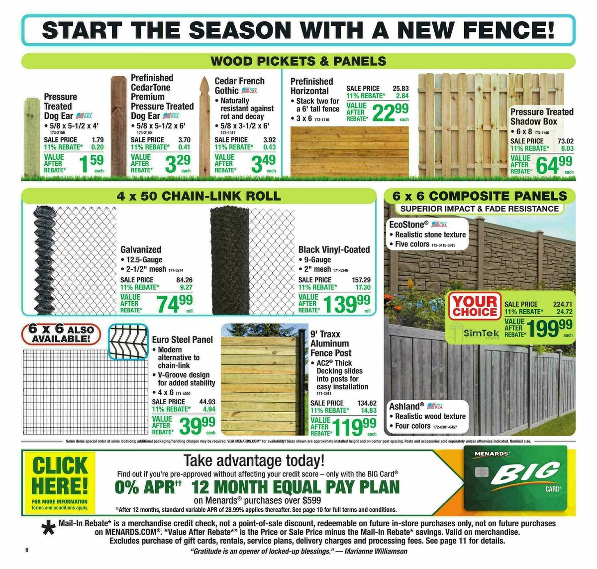 Menards Weekly Ad from March 25