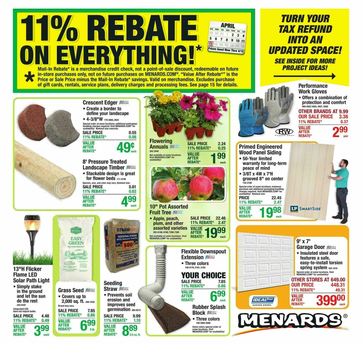 Menards Weekly Ad from April 1