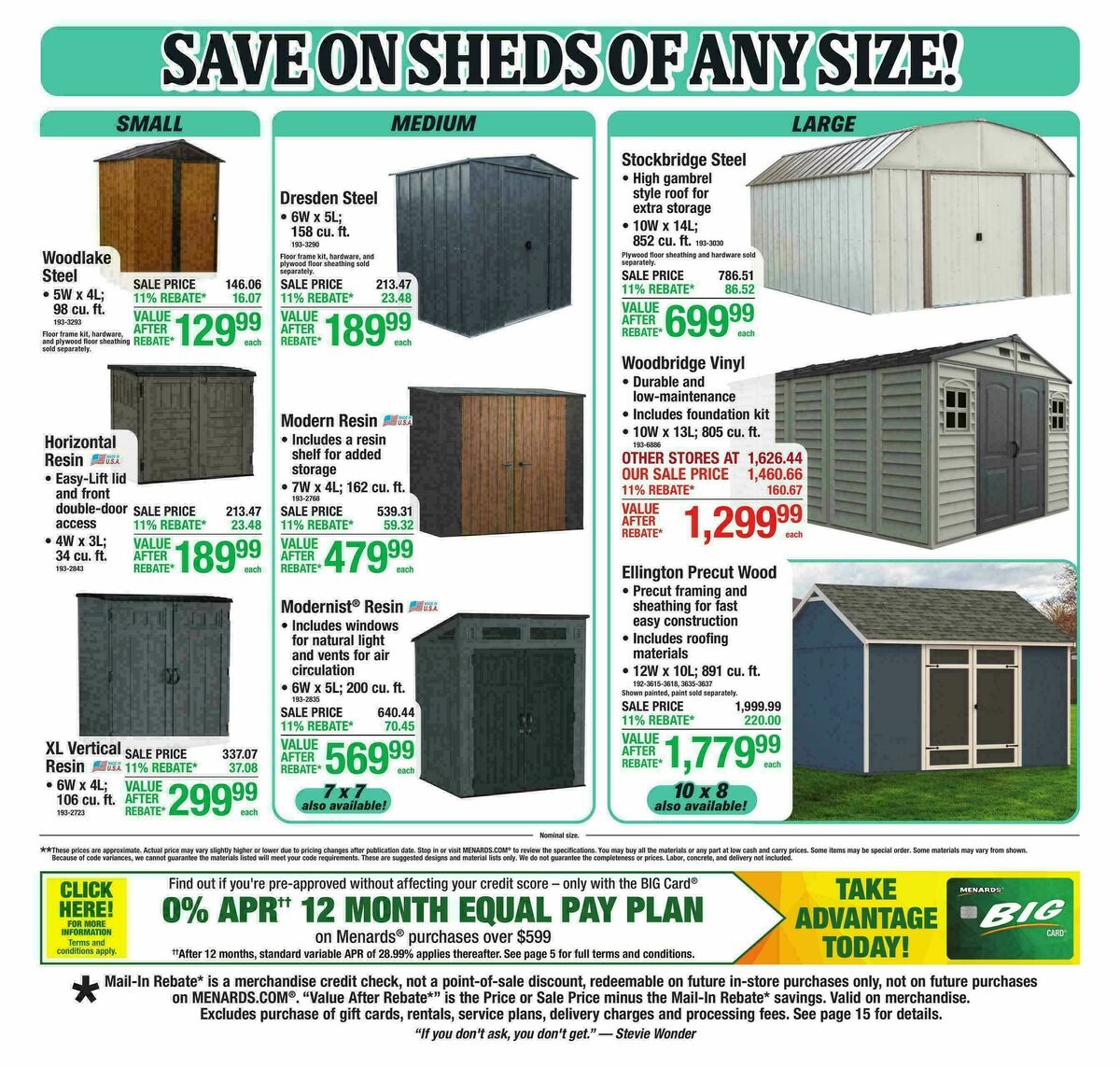 Menards Weekly Ad from April 1