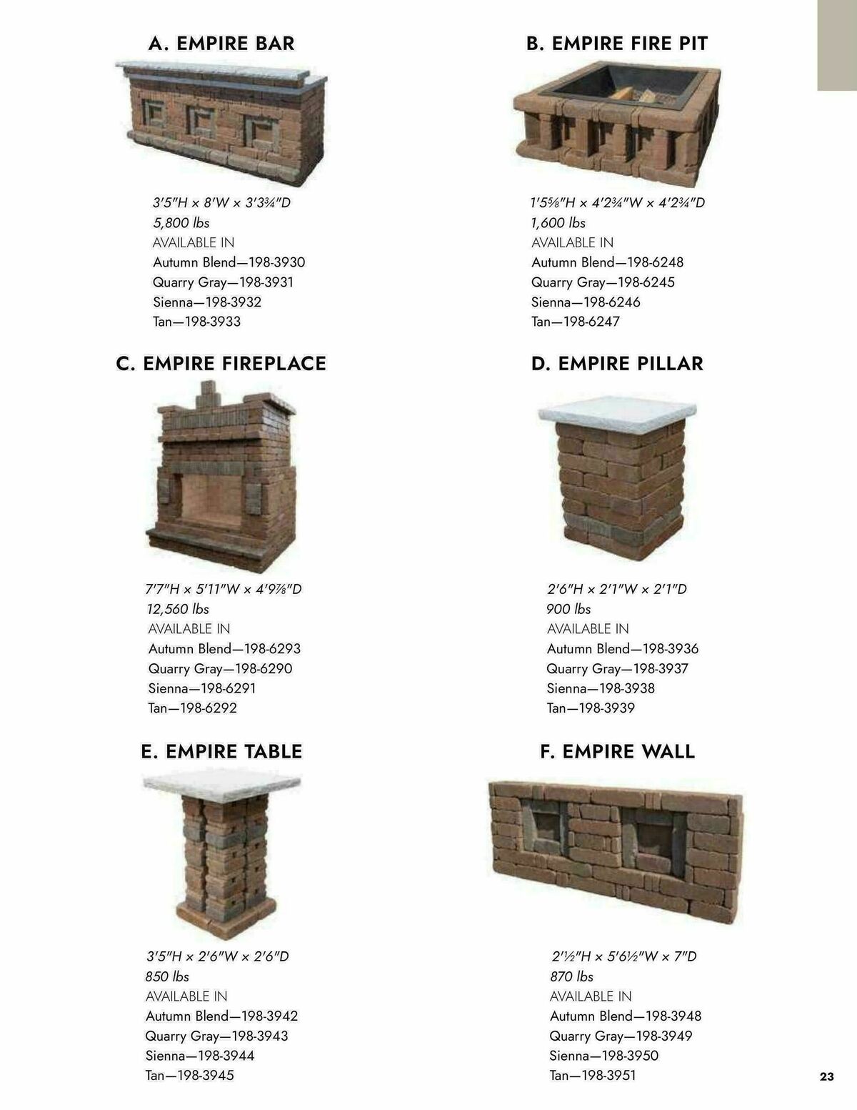 Menards Outdoor Living Block Catalog Weekly Ad from April 2