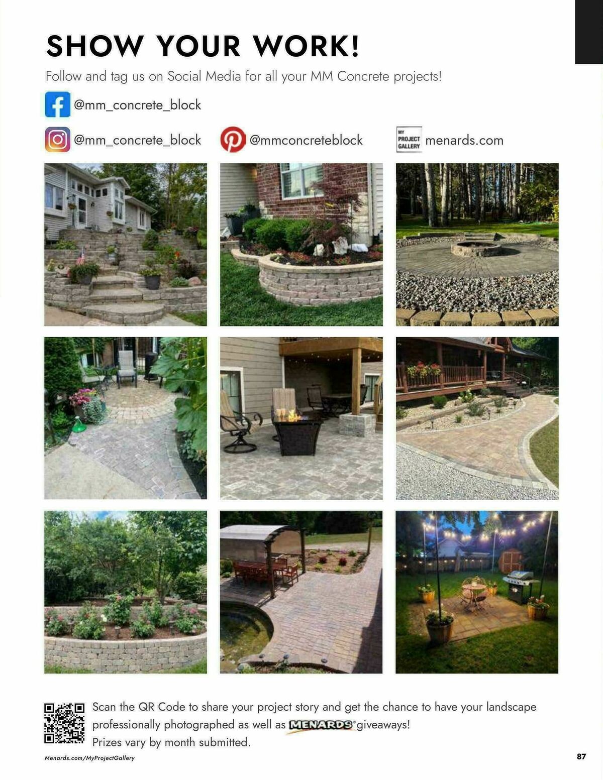 Menards Outdoor Living Block Catalog Weekly Ad from April 2