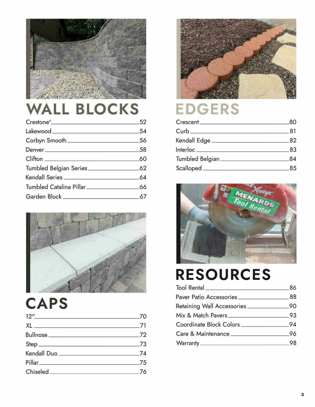 Menards Landscape Block Catalog Weekly Ad from April 2