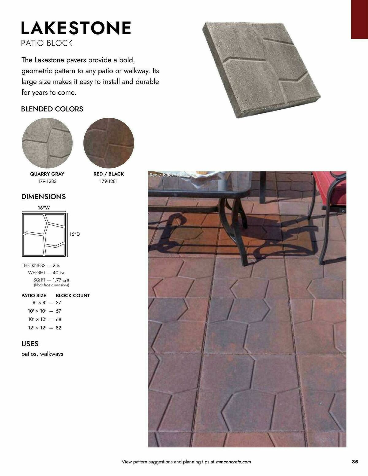 Menards Landscape Block Catalog Weekly Ad from April 2