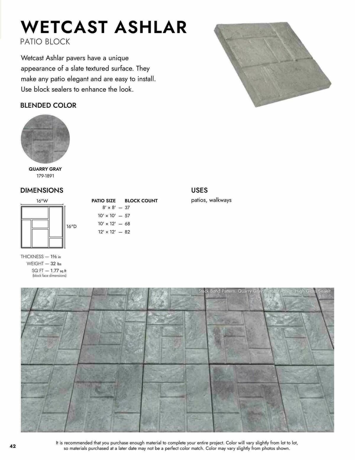 Menards Landscape Block Catalog Weekly Ad from April 2