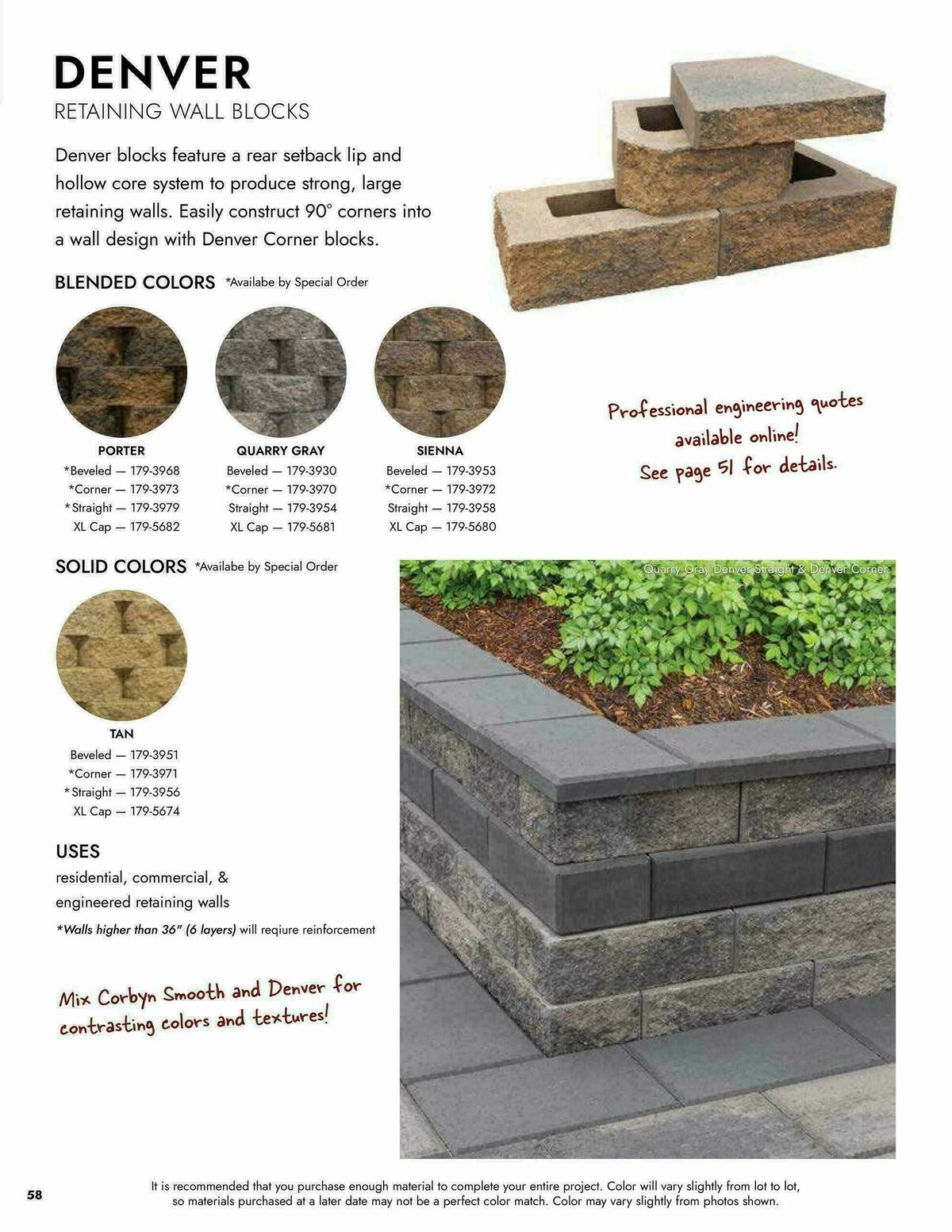 Menards Landscape Block Catalog Weekly Ad from April 2