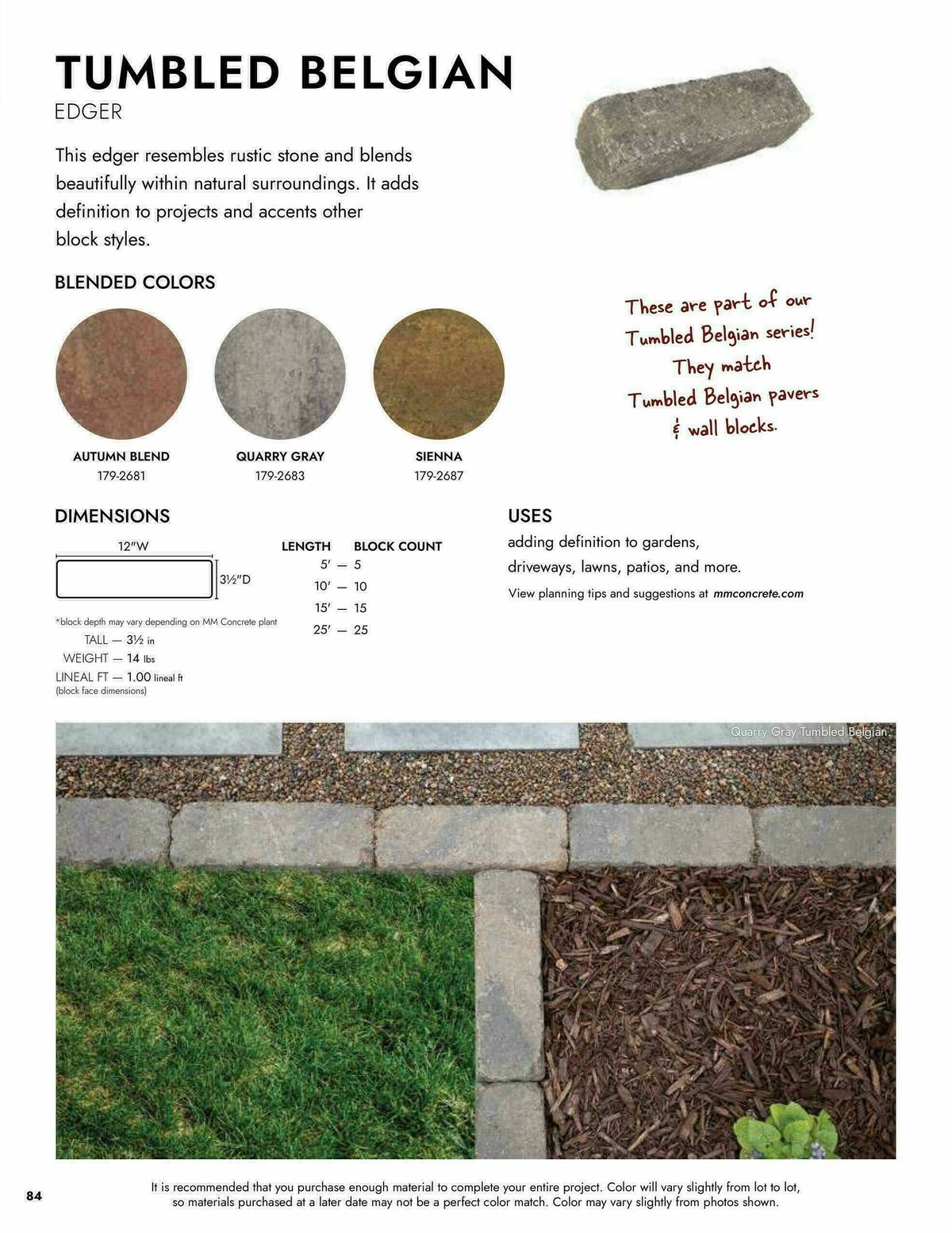 Menards Landscape Block Catalog Weekly Ad from April 2