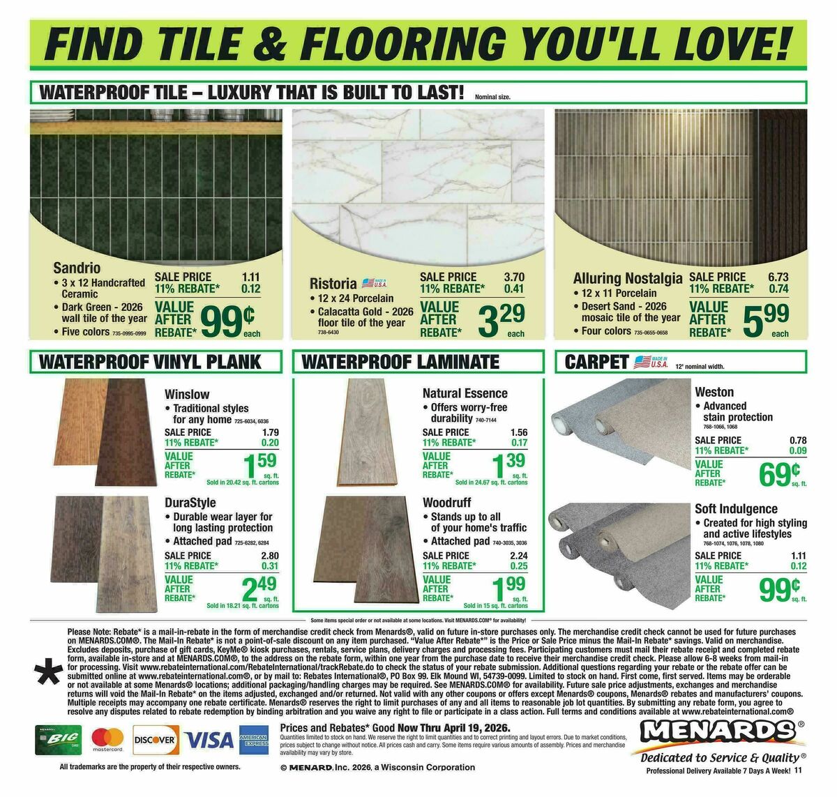 Menards Weekly Ad from April 8