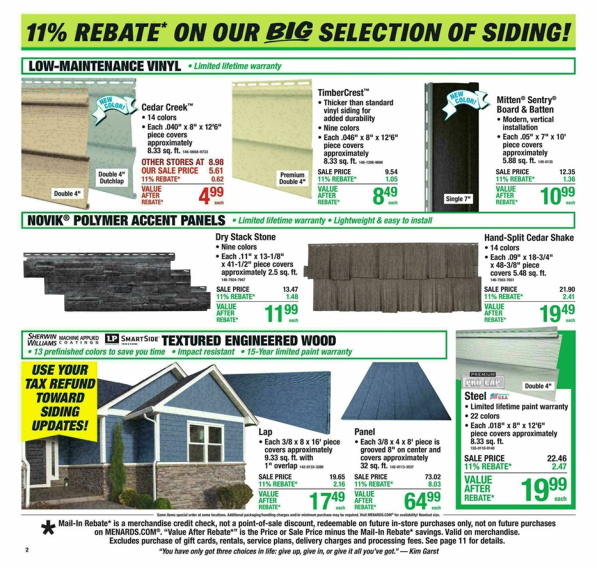 Menards Weekly Ad from April 8