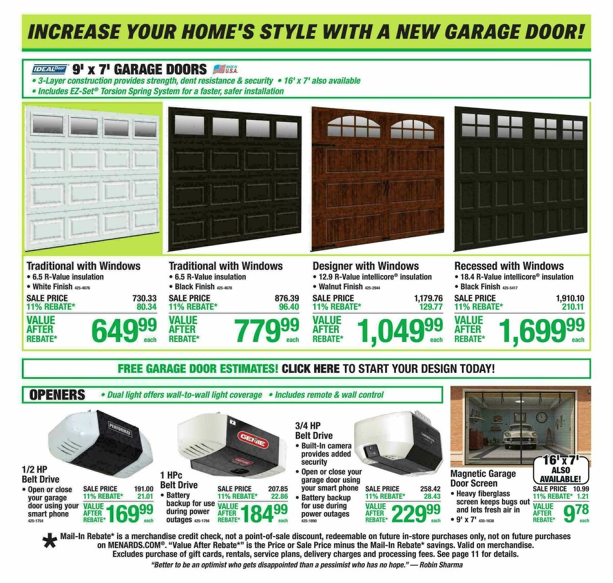 Menards Weekly Ad from April 8