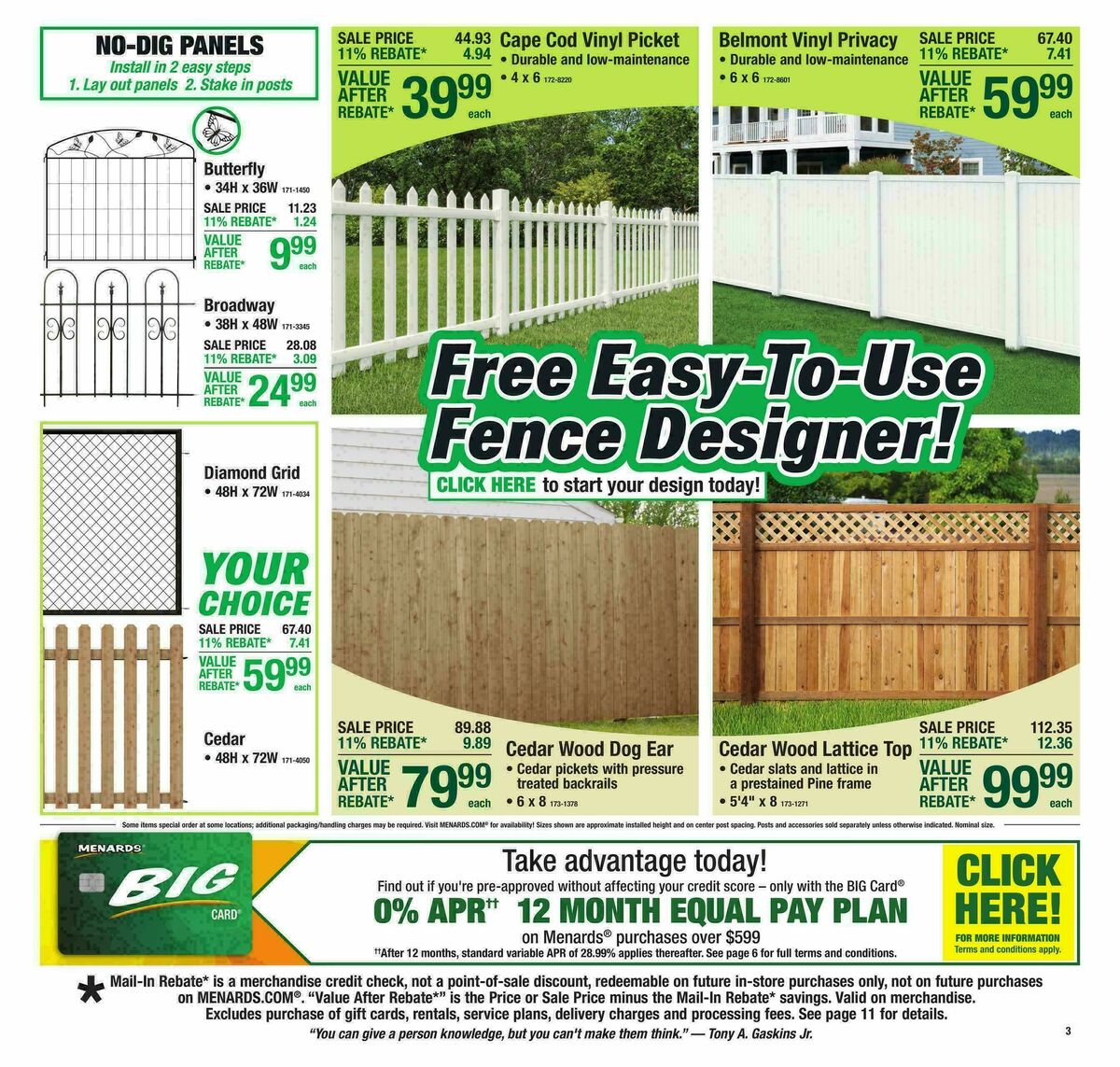 Menards Weekly Ad from April 8
