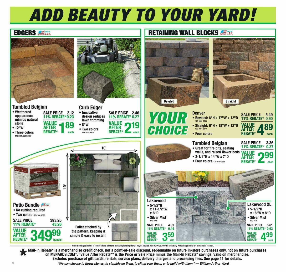 Menards Weekly Ad from April 8