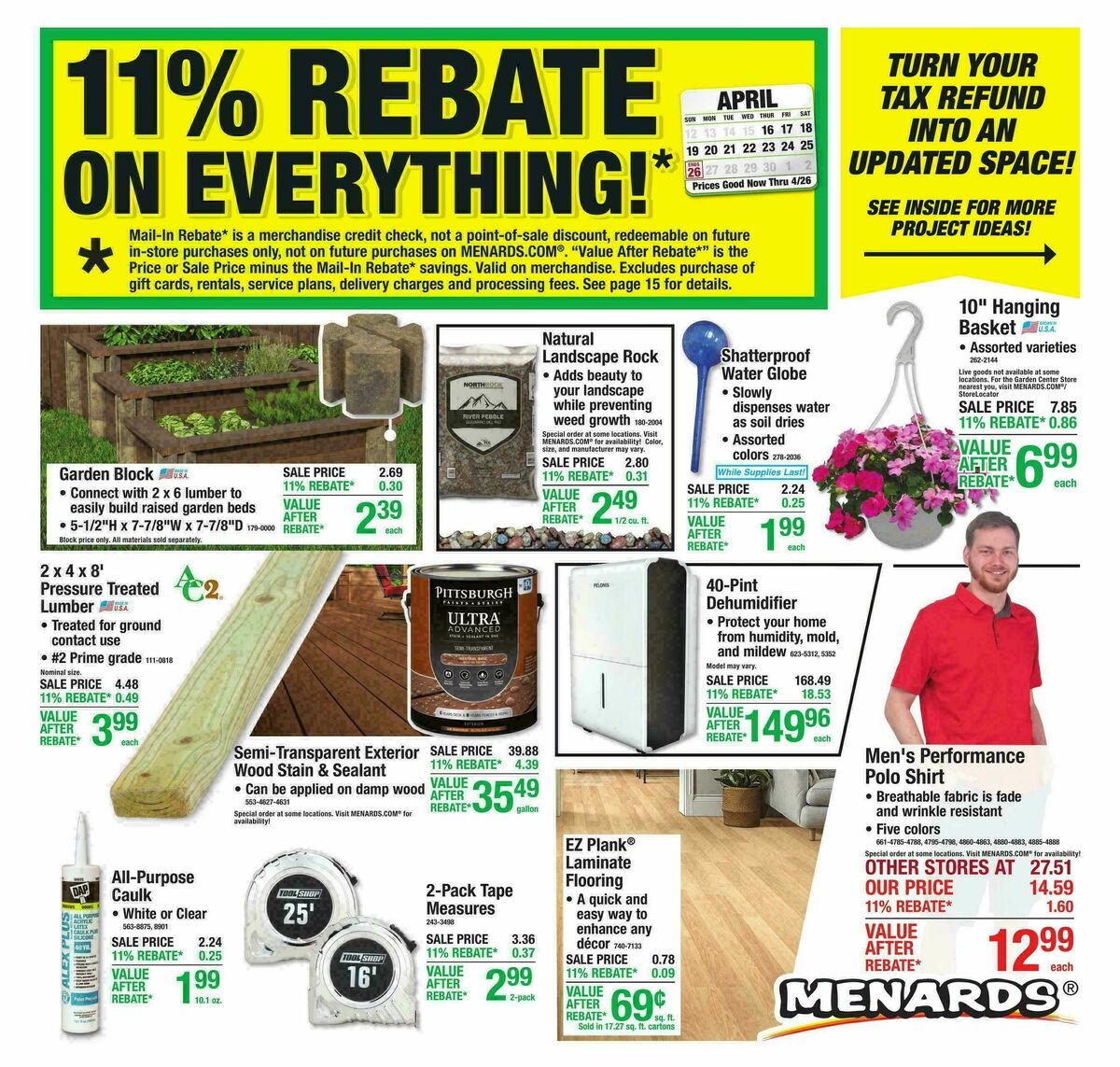 Menards Weekly Ad from April 15