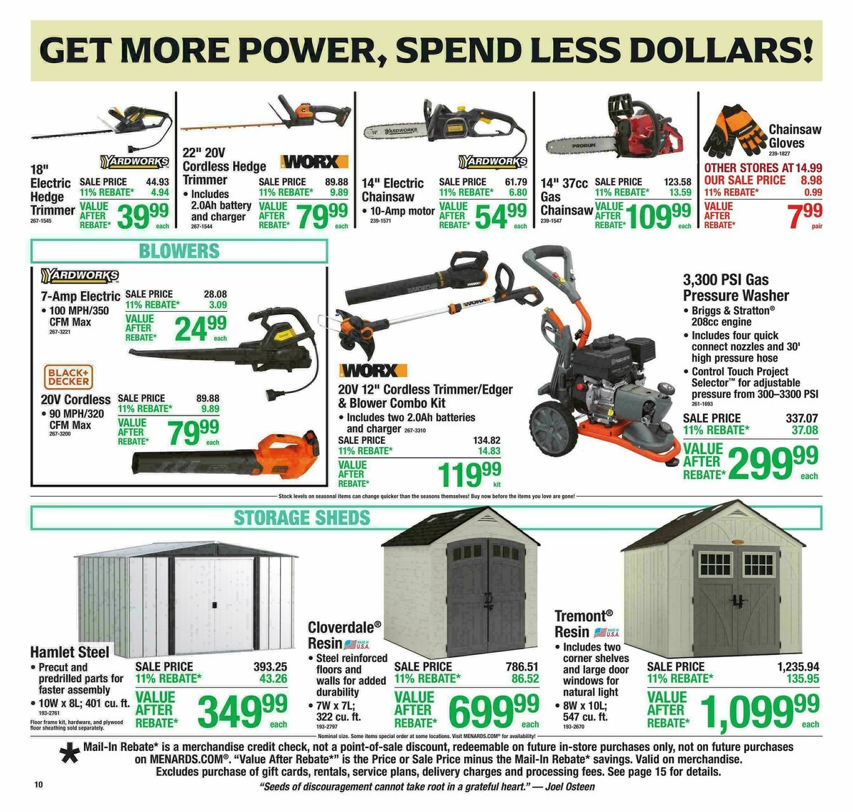 Menards Weekly Ad from April 15