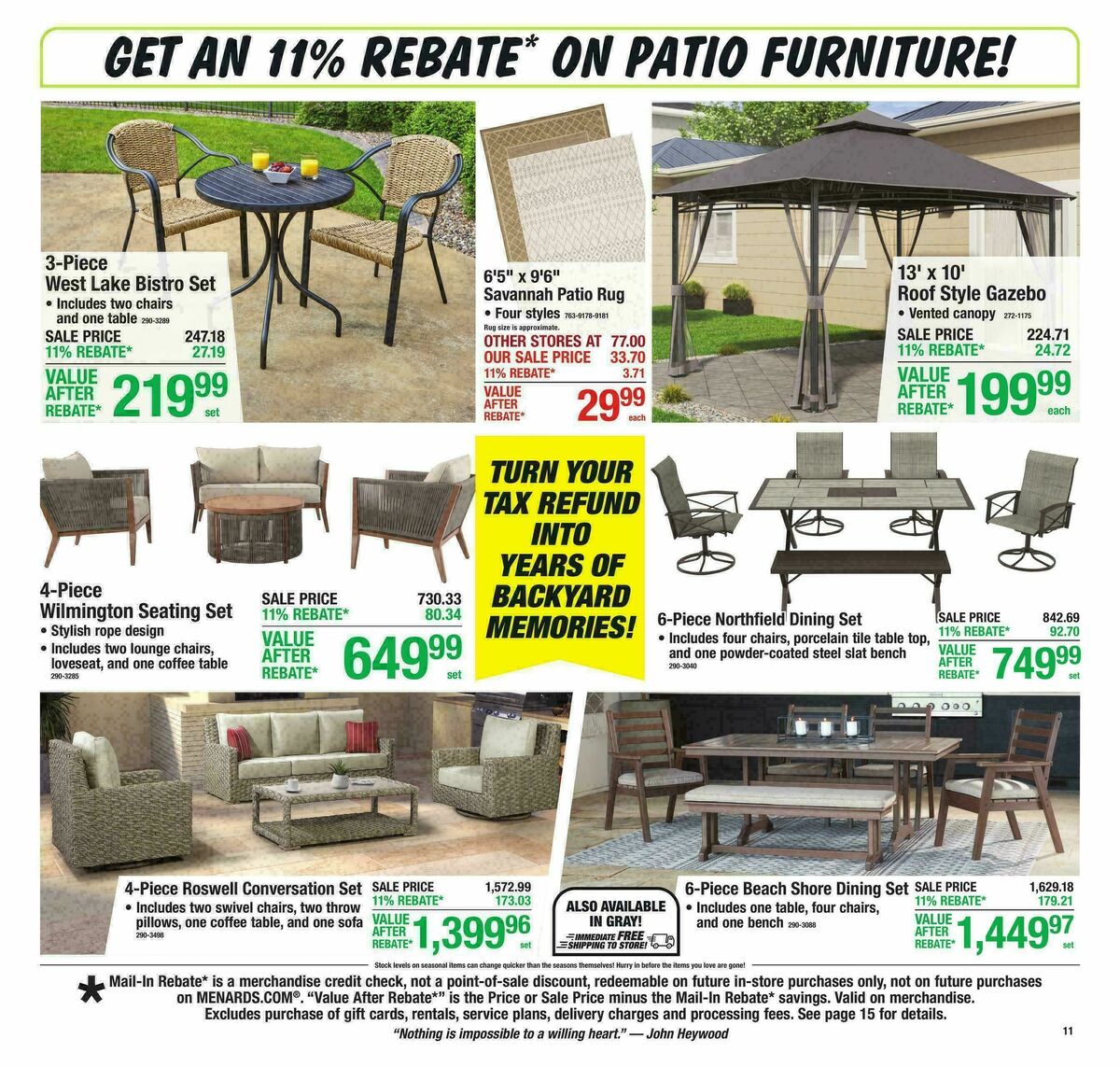 Menards Weekly Ad from April 15