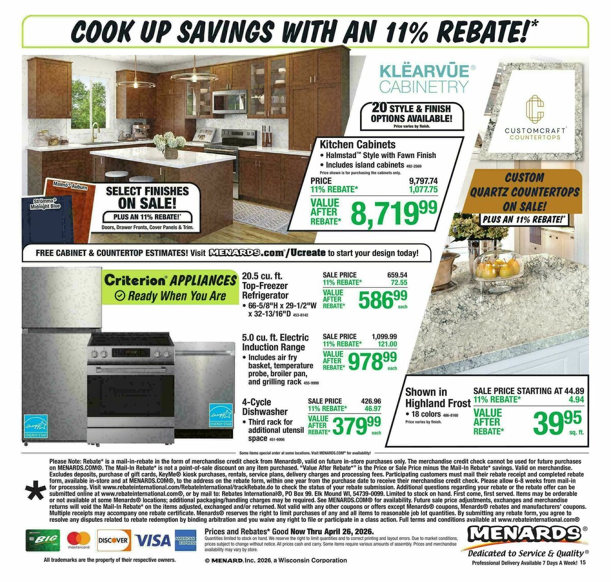 Menards Weekly Ad from April 15