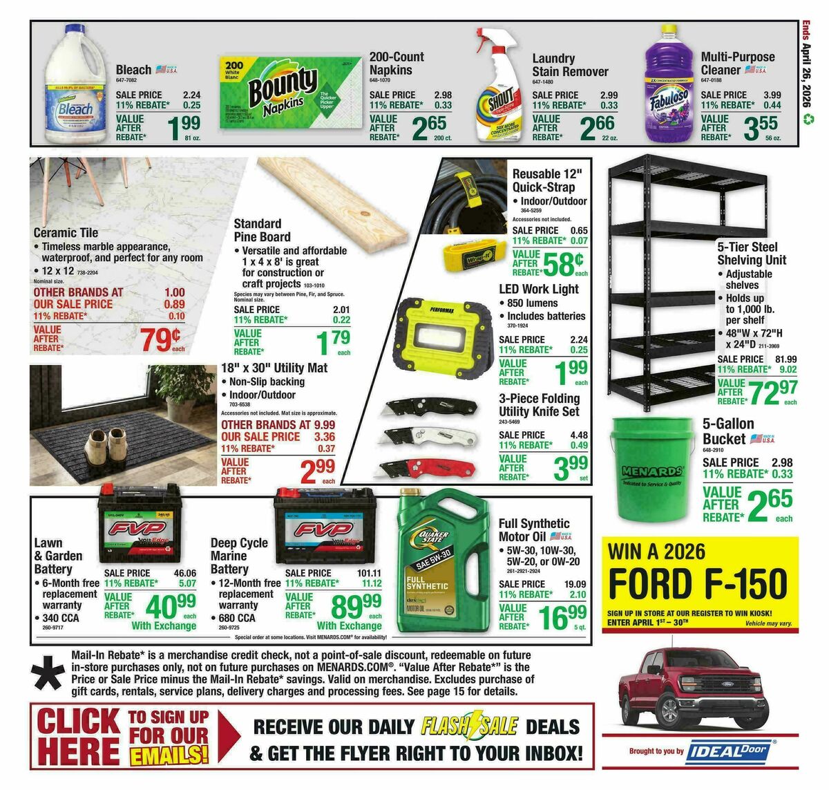 Menards Weekly Ad from April 15
