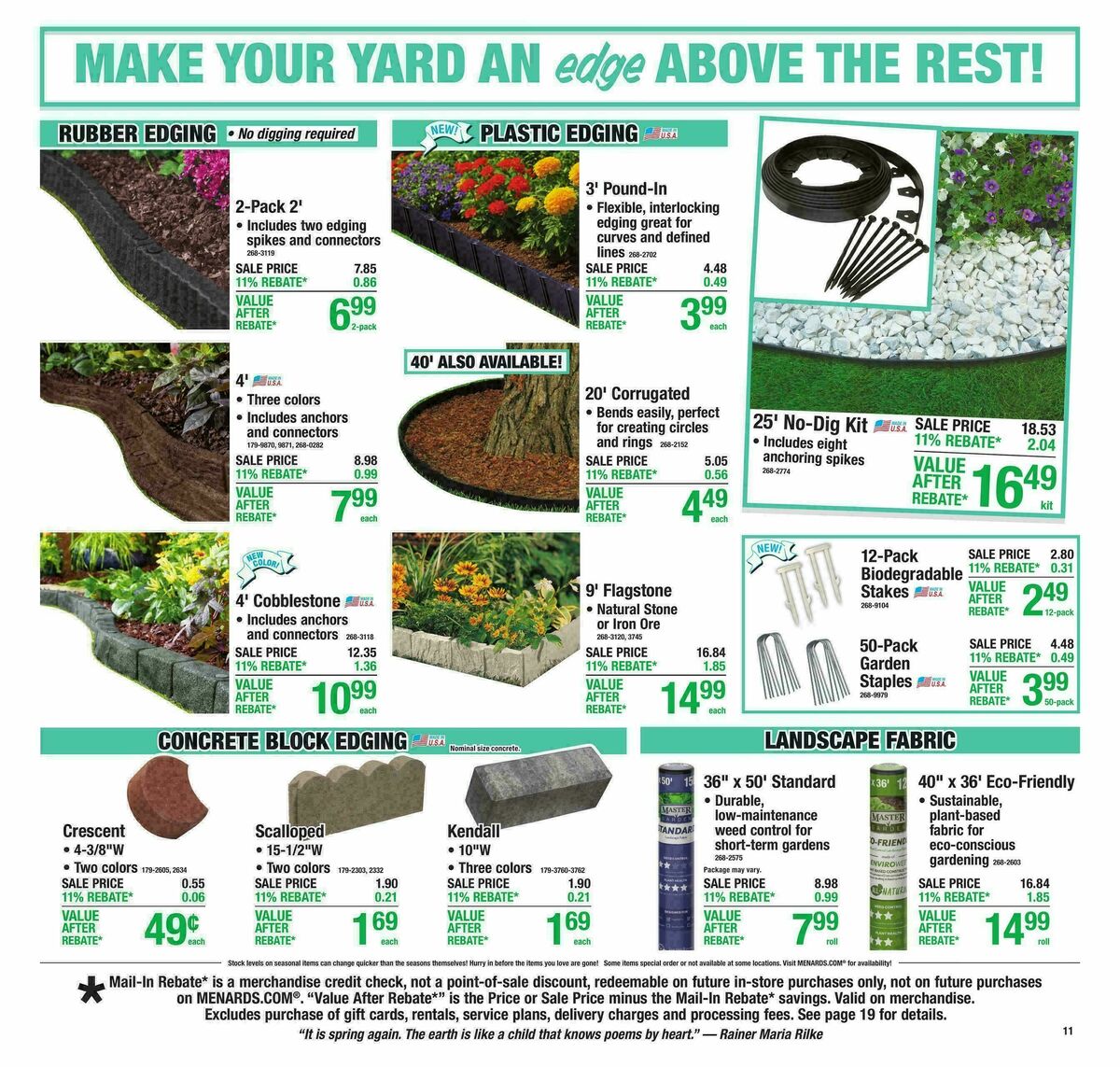 Menards Weekly Ad from April 22