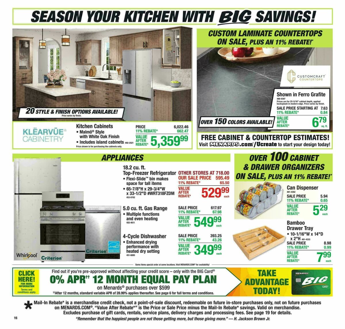Menards Weekly Ad from April 22