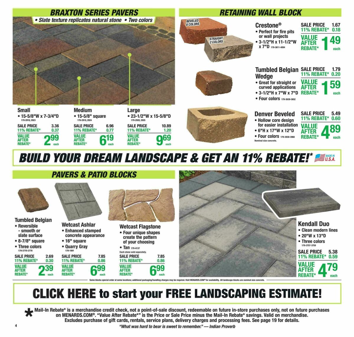 Menards Weekly Ad from April 22