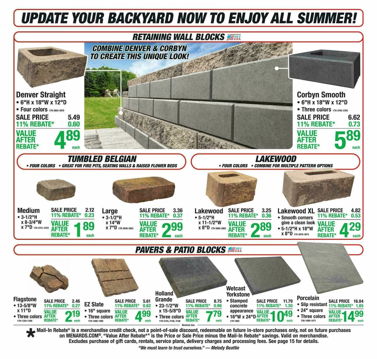 Menards Weekly Ad from April 29